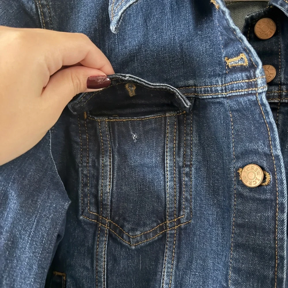 J. Crew Denim Trucker Jean Jacket Medium Wash Americana Preppy size XL